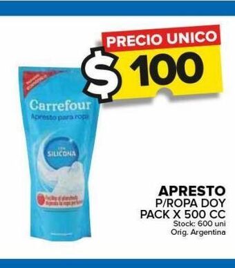 Carrefour Maxi Apresto p/ropa doy pack oferta