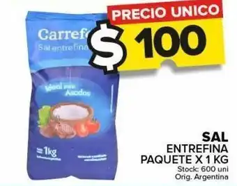 Carrefour Maxi Sal entrefina paquete x 1 kg oferta