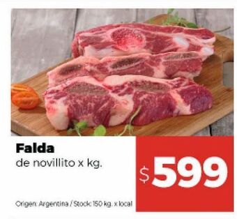 Disco Falda de novillito kg oferta