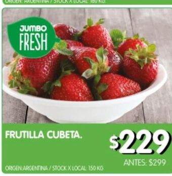 Jumbo Frutilla cubeta oferta