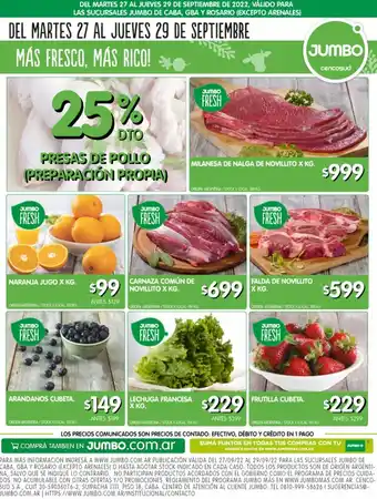 Jumbo Naranjas para jugo oferta