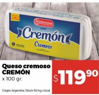 Disco Queso cremoso cremon 100g oferta
