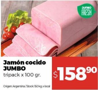 Disco Jamón cocido jumbo tripack 100g oferta