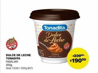 Atomo Conviene Dulce de leche tonadita familiar oferta