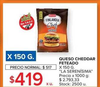 Carrefour Market Queso cheddar feteado oferta