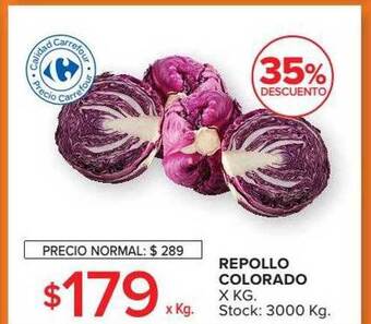Carrefour Market Repollo colorado x kg oferta