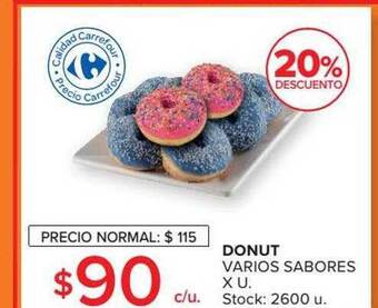 Carrefour Market Donut varios sabores 20% descuento oferta