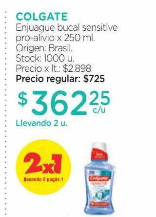 Farmacity Colgate enjuague bucal sensitive pro-alivio oferta