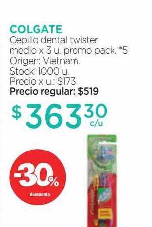 Farmacity Colgate cepillo dental twister medio oferta