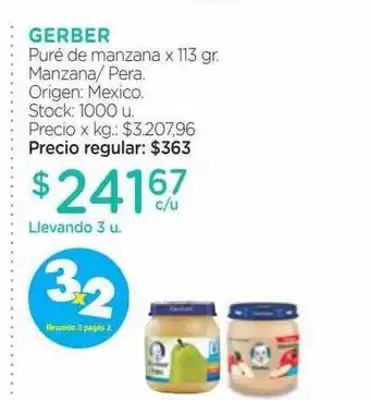 Farmacity Gerber puré de manzana oferta