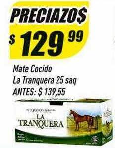 Supermercados Comodin Mate cocido la tranquera 25 saq oferta