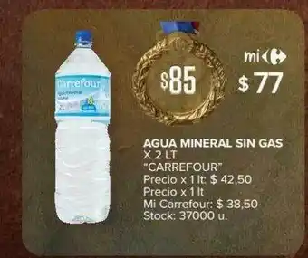 Carrefour Express Agua mineral sin gas x 2 lt oferta