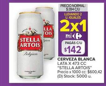 Carrefour Market Cerveza blanca lata oferta