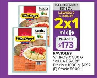 Carrefour Market Ravioles v-tipos oferta
