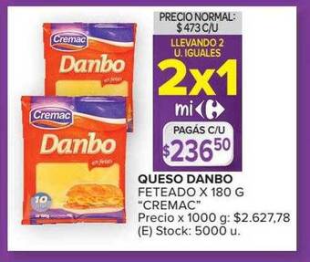 Carrefour Market Queso danbo feteado oferta
