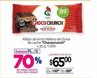 La Anonima Alfajor de arroz relleno de dulce de leche oferta