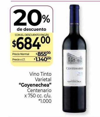 La Anonima Vino tinto varietal oferta