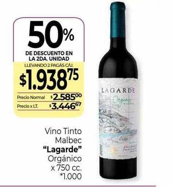La Anonima Vino tinto malbec oferta