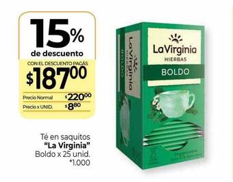 La Anonima Té en saquitos oferta