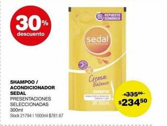 Atomo Conviene Shampoo acondicionador sedal 30% descuento oferta