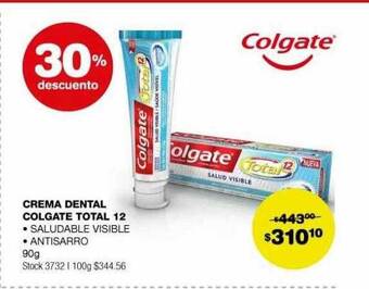 Atomo Conviene Crema dental colgate total 12 30% descuento oferta