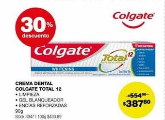 Atomo Conviene Crema dental colgate total 12 30% descuento oferta