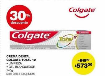 Atomo Conviene Crema dental colgate total 12 30% descuento oferta