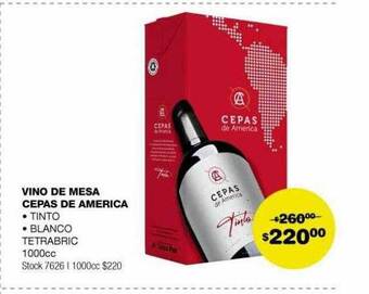 Atomo Conviene Vino de mesa cepas de america oferta