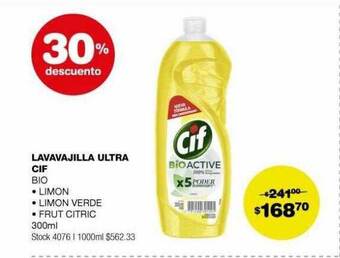 Atomo Conviene Lavavajilla ultra cif bio 30% descuento oferta