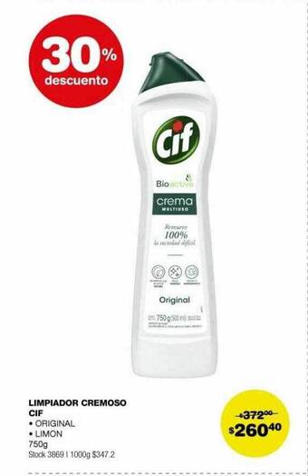 Atomo Conviene Limpiador cremoso cif 30% descuento oferta