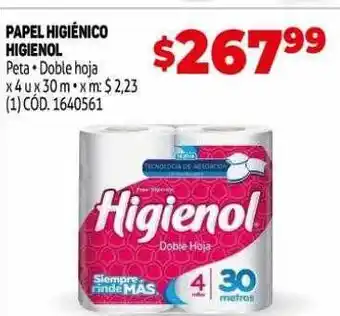 Makro Papel higiénico higienol peta doble hoja oferta