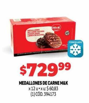 Makro Medallones de carne m&k oferta
