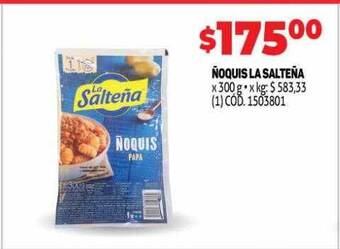 Makro Ñoquis la salteña oferta