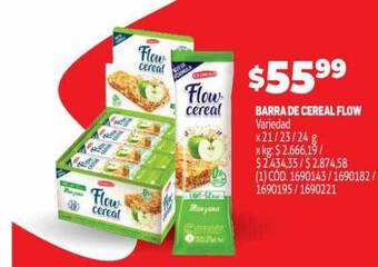Makro Barra de cereal flow oferta