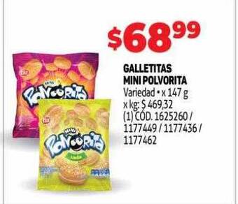 Makro Galletitas mini polvorita oferta