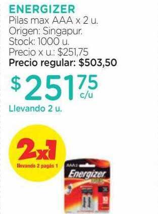 Farmacity Energizer pilas max aaa oferta