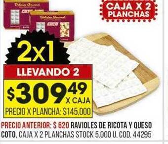 Coto Ravioles de ricota y queso coto oferta