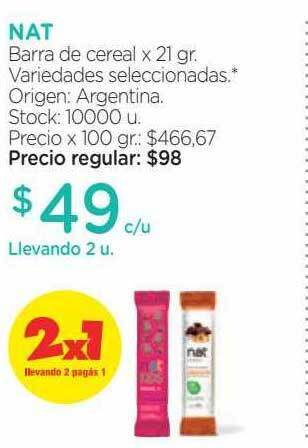Farmacity Nat barra de cereal oferta