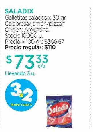 Farmacity Saladix galletitas saladas oferta