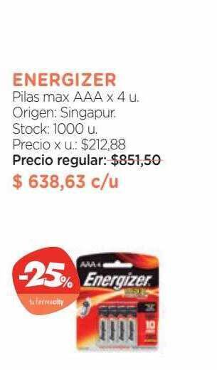 Farmacity Energizer pilas max aaa oferta
