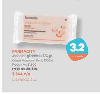 Farmacity Farmacity jabón de glicerina oferta