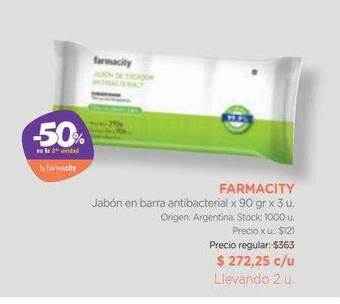 Farmacity Farmacity jabón en barra antibacterial oferta