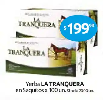 Cordiez La Tranquera Yerba en Saquitos x 100un oferta