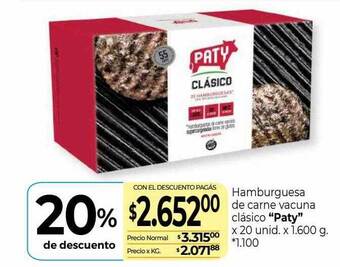 La Anonima Hamburguesa de carne vacuna clasico oferta