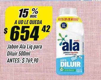 Supermercados Comodin Jabon ala liq para diluir oferta