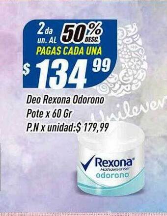 Supermercados Comodin Deo rexona odorono oferta