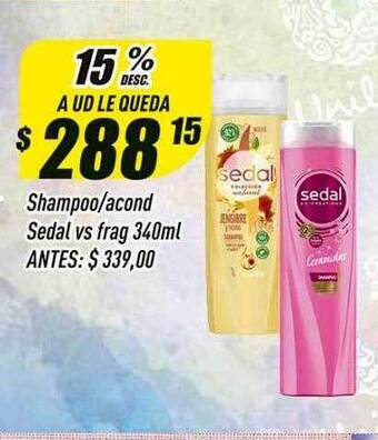 Supermercados Comodin Shampoo acond sedal vs frag oferta
