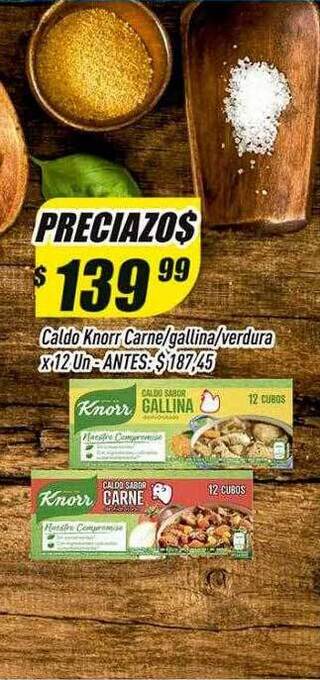 Supermercados Comodin Caldo knorr carne gallina verdura oferta