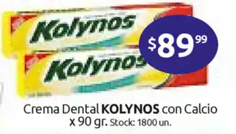 Cordiez Kolynos Crema Dental con Calcio x 90gr oferta