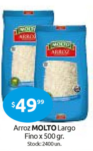 Cordiez Molto Arroz Largo Fino x 500gr oferta